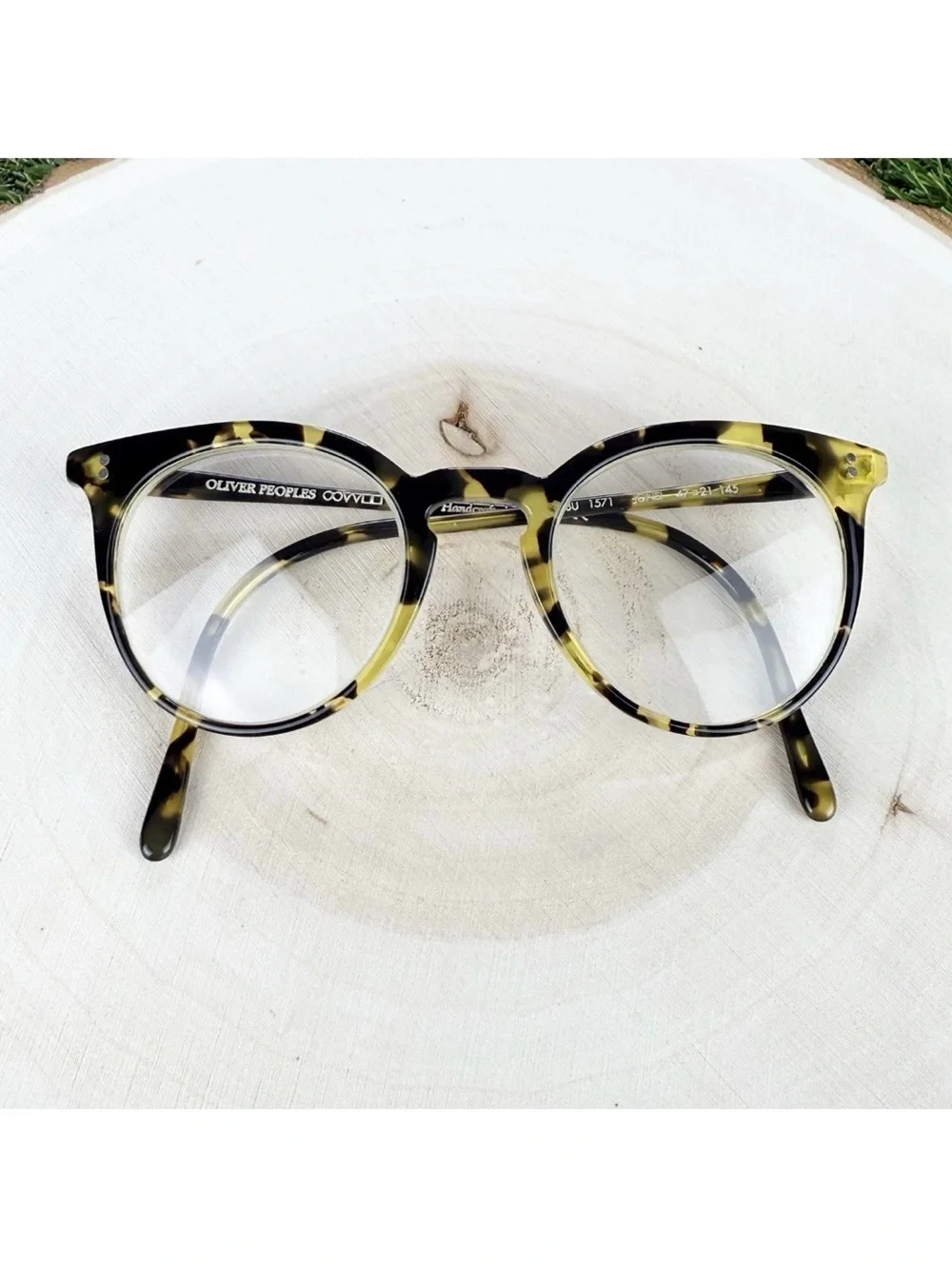 Oliver Peoples Eyeglasses Frames Jonsi OV5348U 1571 47-21-145 Yellow Havana Tort